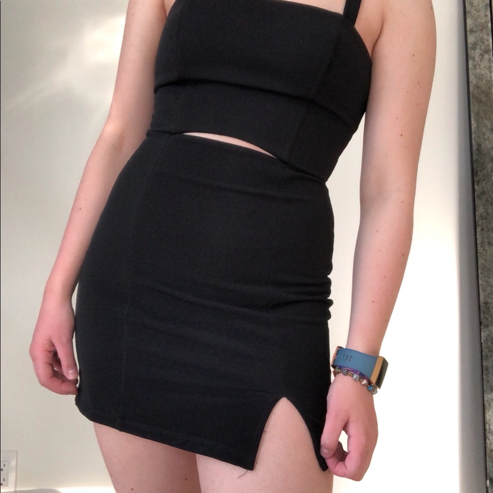 Urban Outfitters Black Cut Out Mini Dress